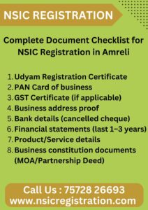 Complete Document Checklist for NSIC Registration in Amreli